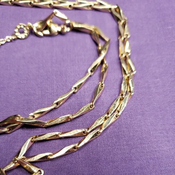 Baublebar Signed Long Gold Tone, Faux Pearl & Rhinestone Accent Tassel Necklace - Picture 4 of 12